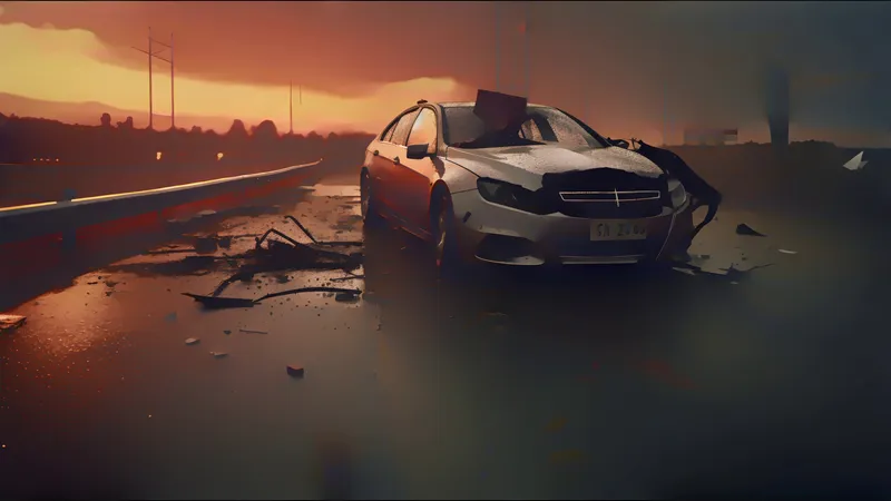 car wreck scene