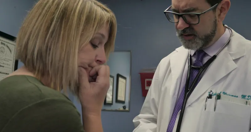 a tense exchange between a doctor and a patient